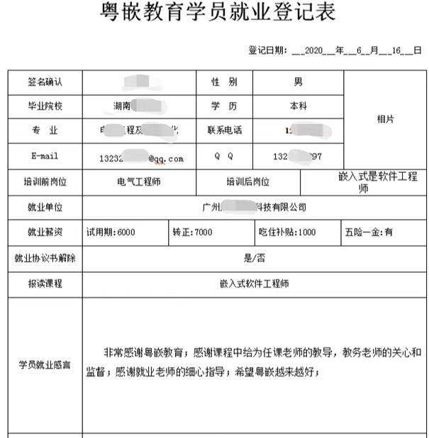 粤嵌学员：今年874万毕业生，我拿到了满意的offer